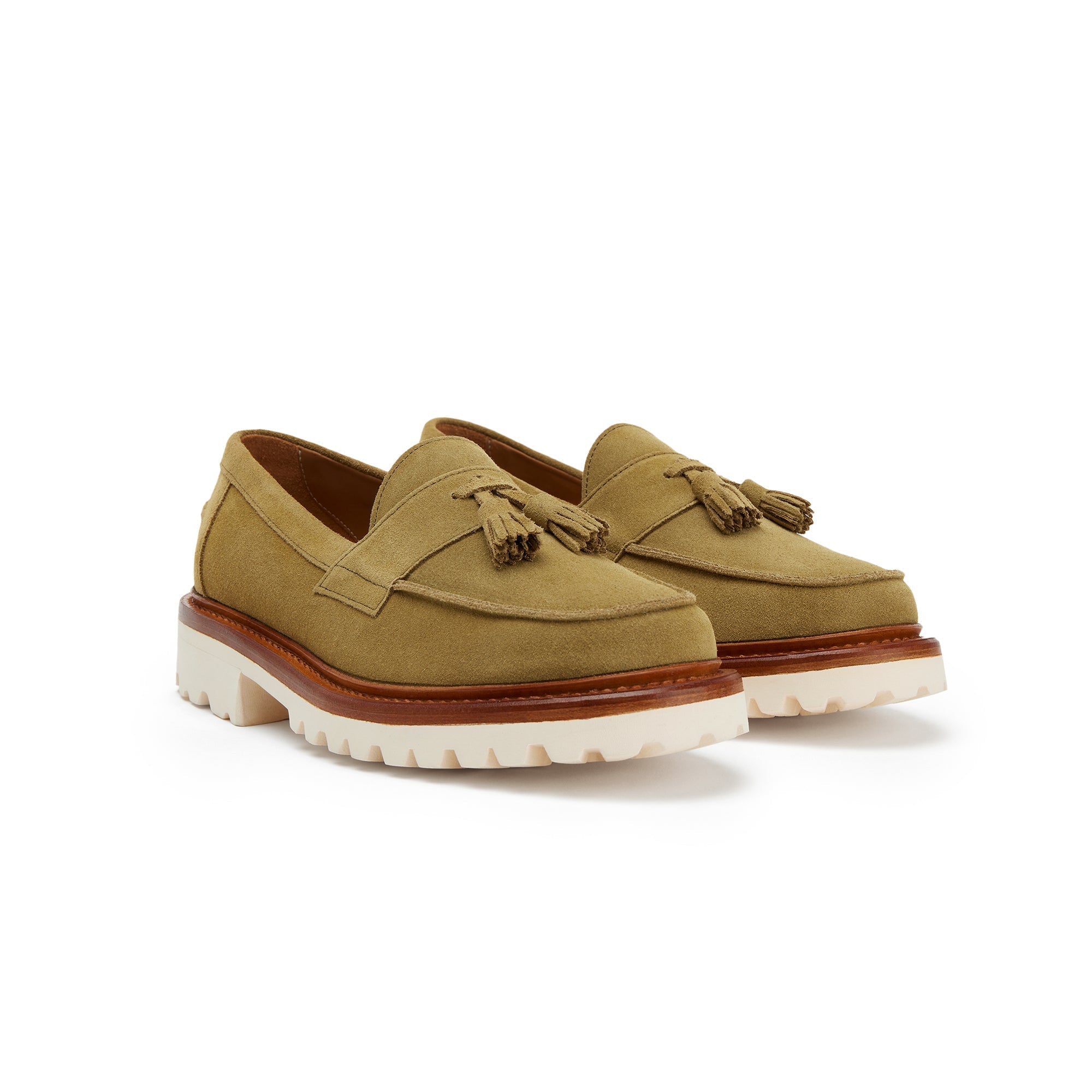 The Clásico Tassel Loafer, Sage, Lug Sole
