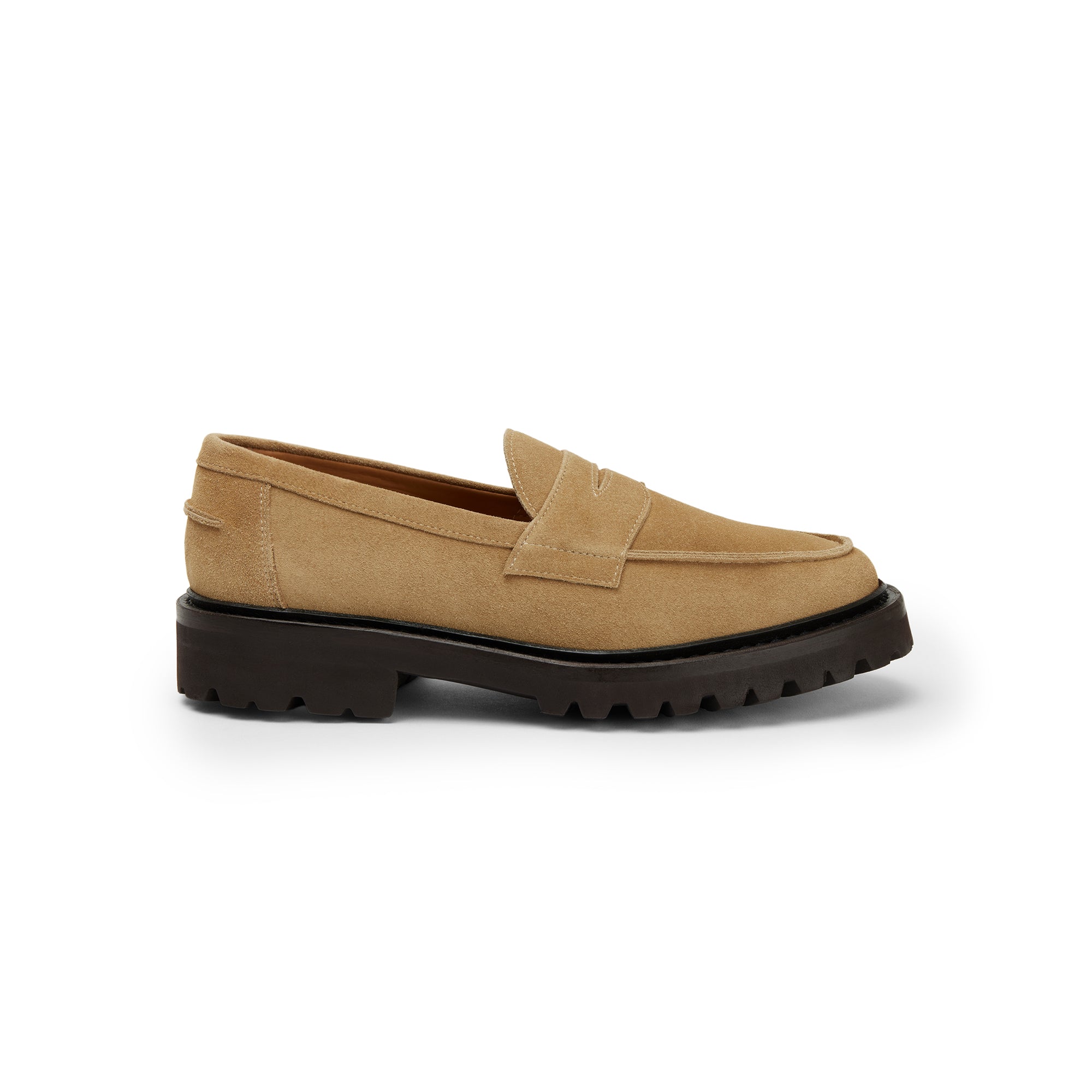 The Ellis Penny Loafer, Almond, Lug Sole