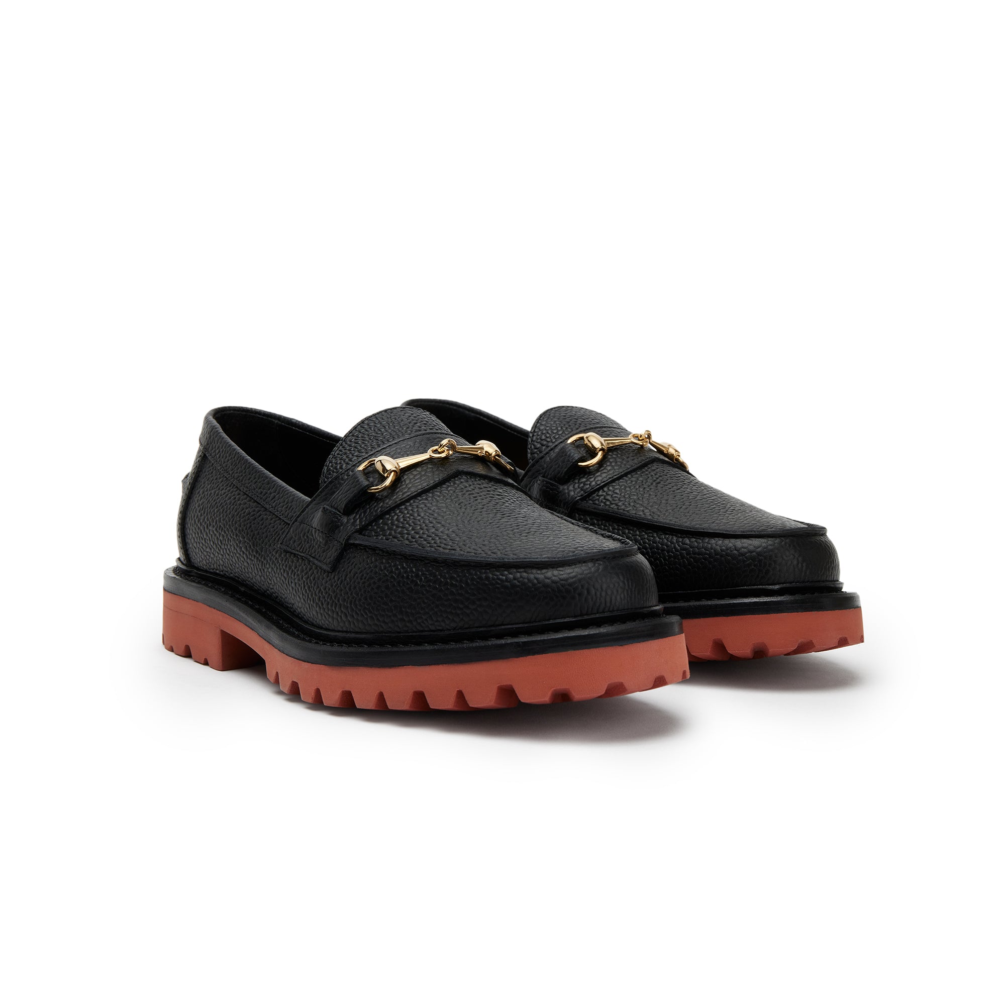 The Mason Horse Bit Loafer, Onyx/Clay, Lug Sole