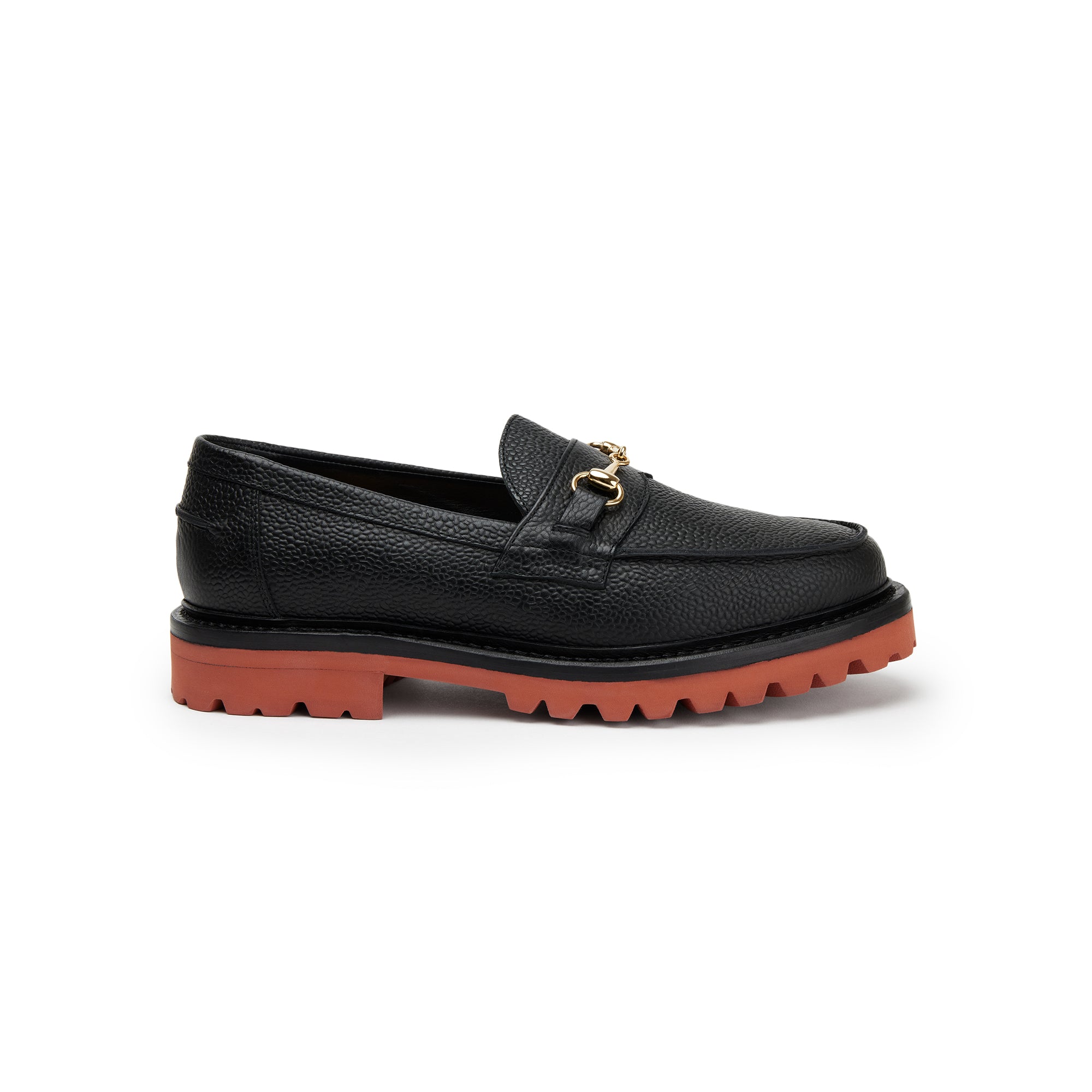 The Mason Horse Bit Loafer, Onyx/Clay, Lug Sole