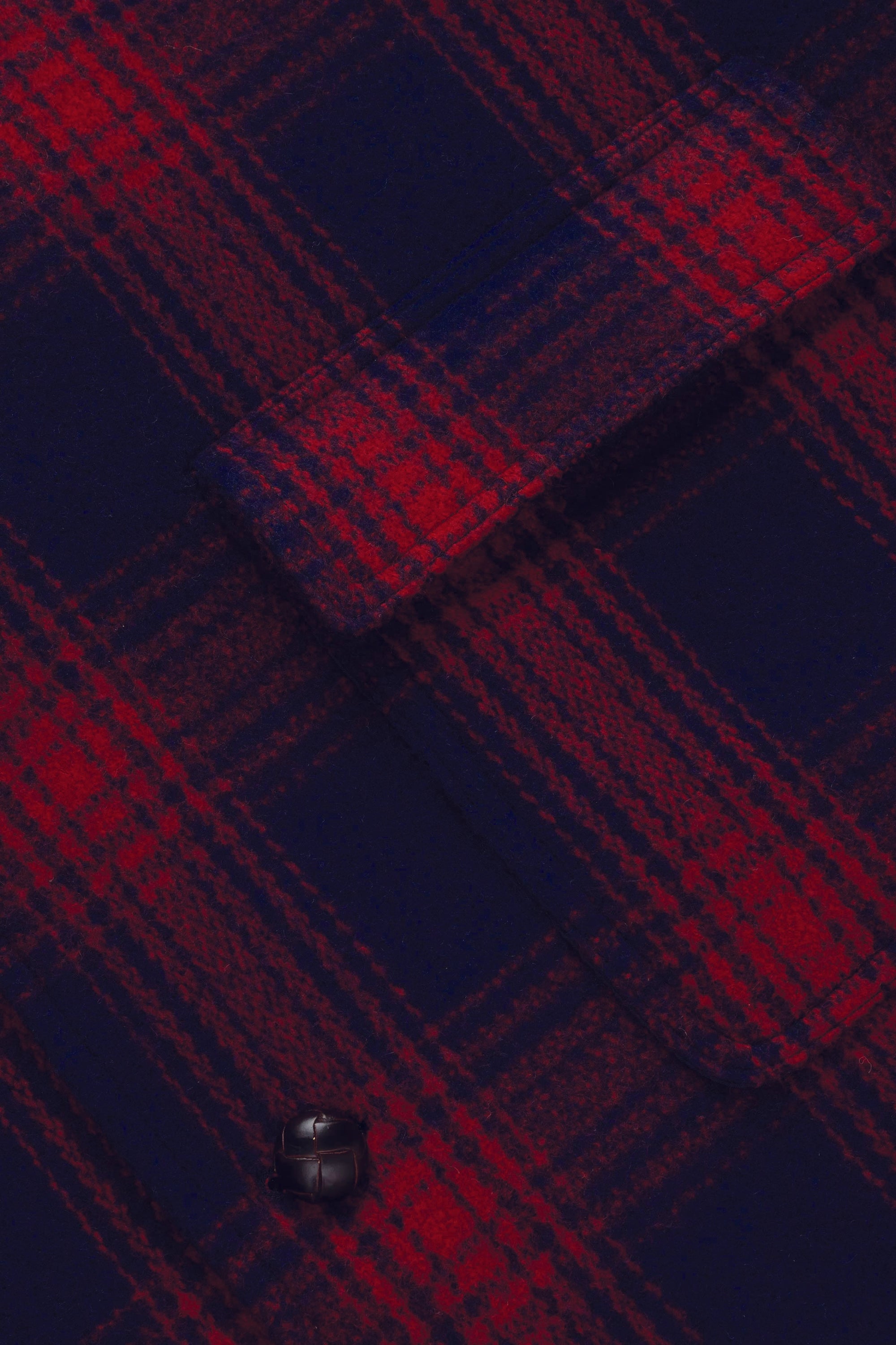 The Outsider Balmacaan, Red/Blue Plaid