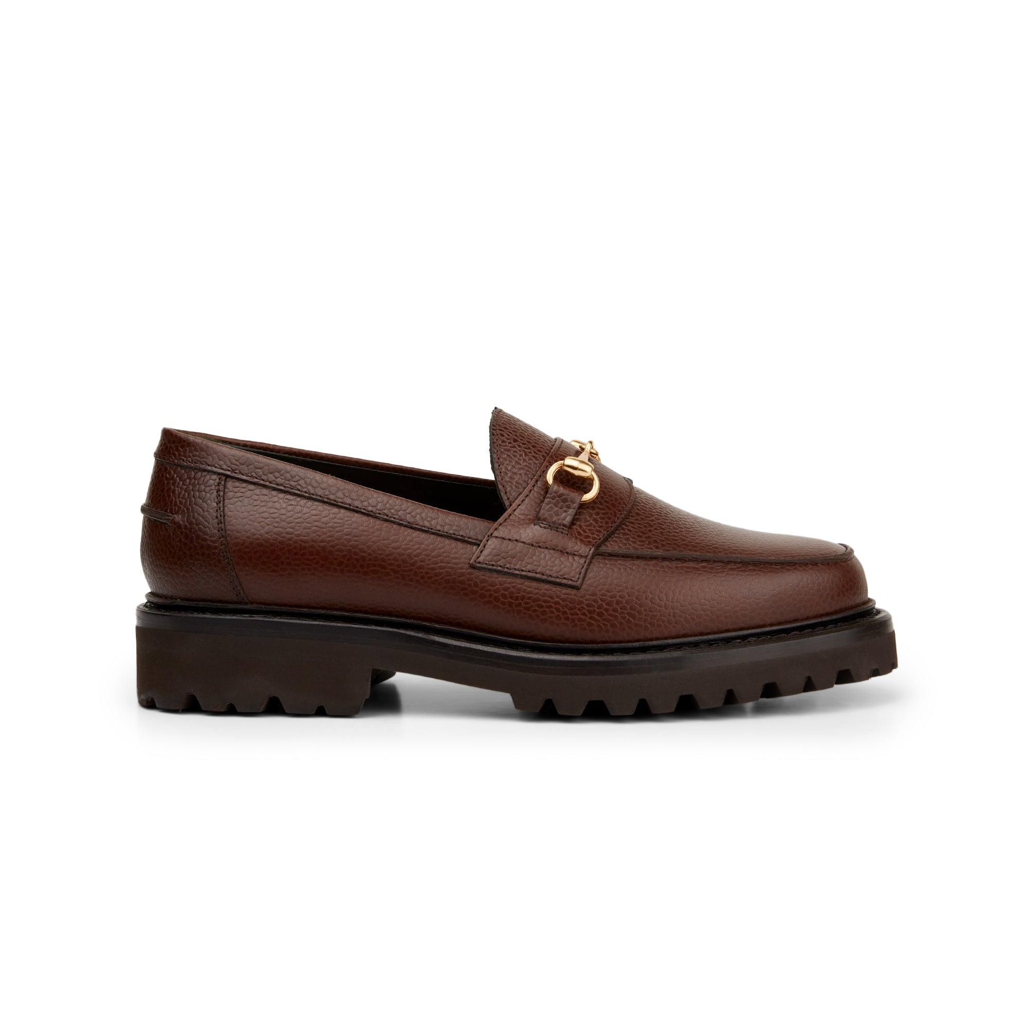 The Mason Horse Bit Loafer, Chocolate, Lug Sole