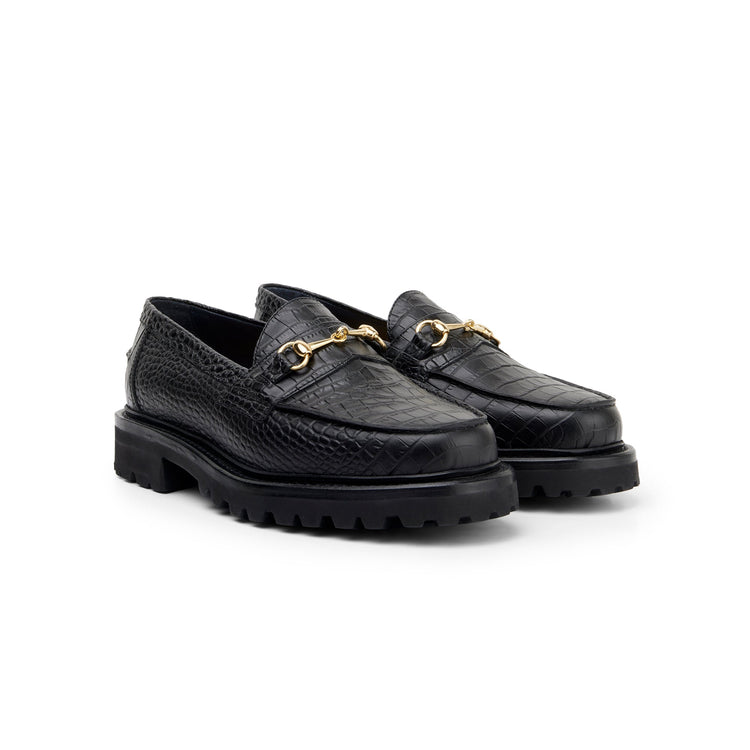The Clásico Tassel Loafer, Onyx, Lug Sole - Blackstock & Weber