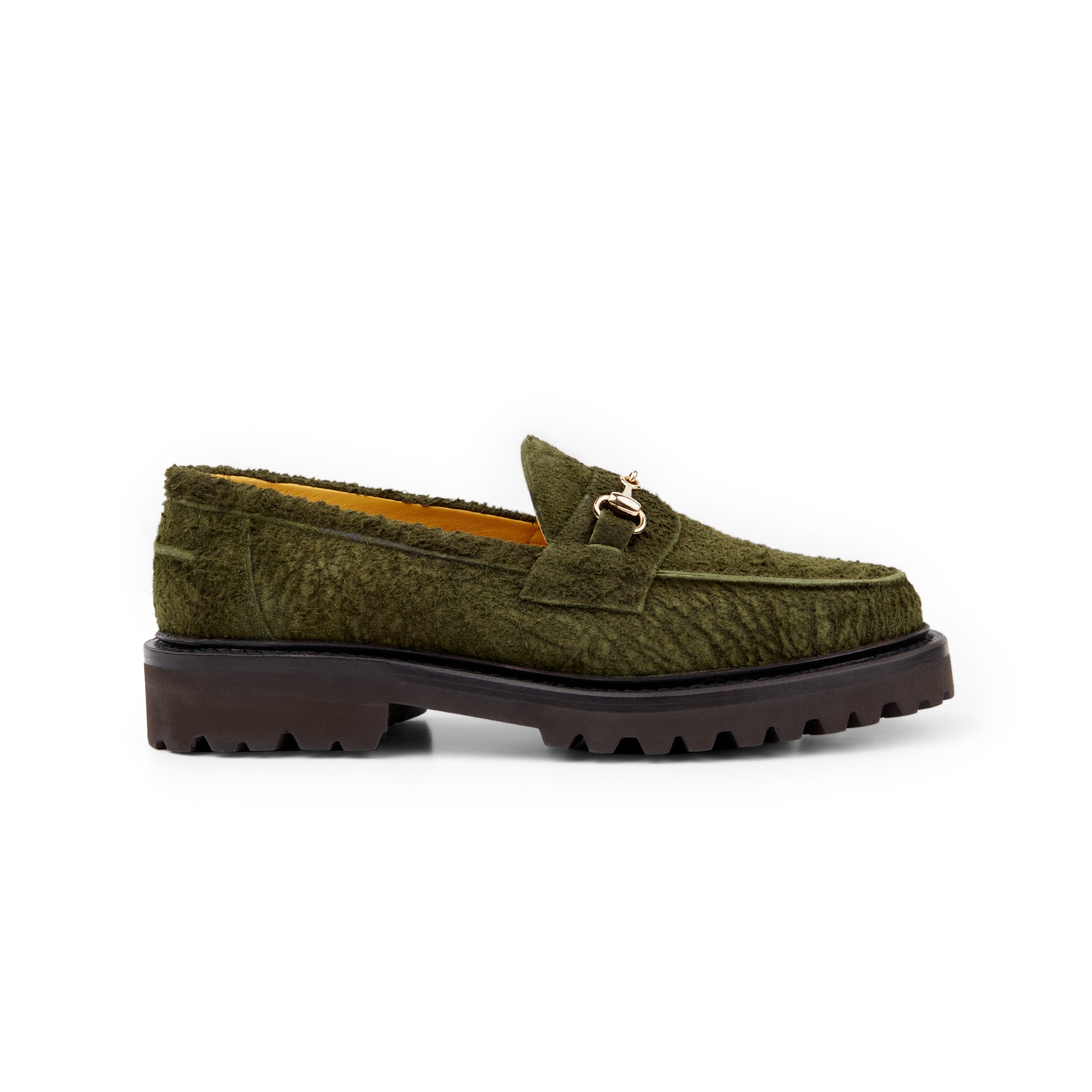 The Mason Horse Bit Loafer, Moss, Vibram 1757 Lug Sole