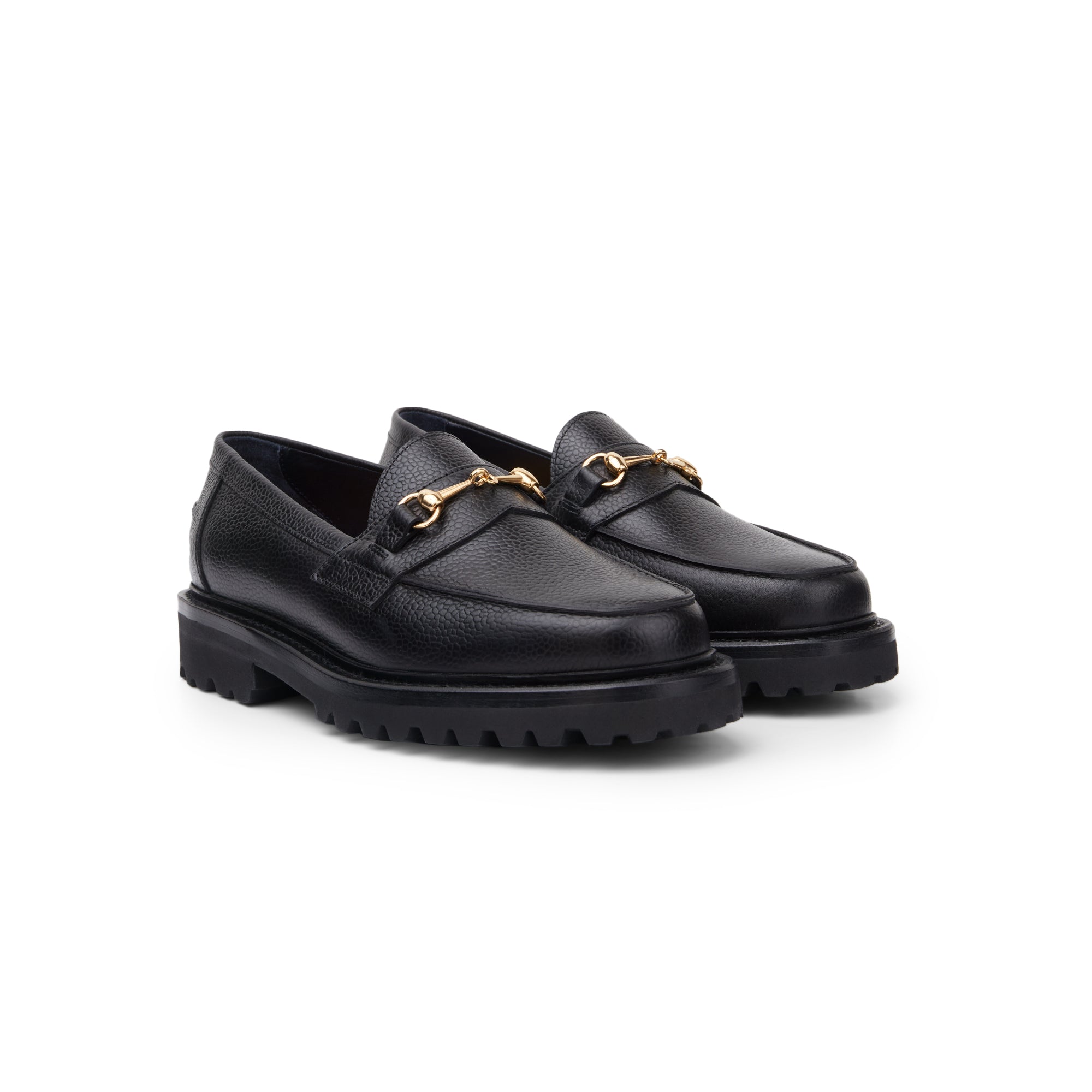 The Mason Horse Bit Loafer, Onyx, Lug Sole