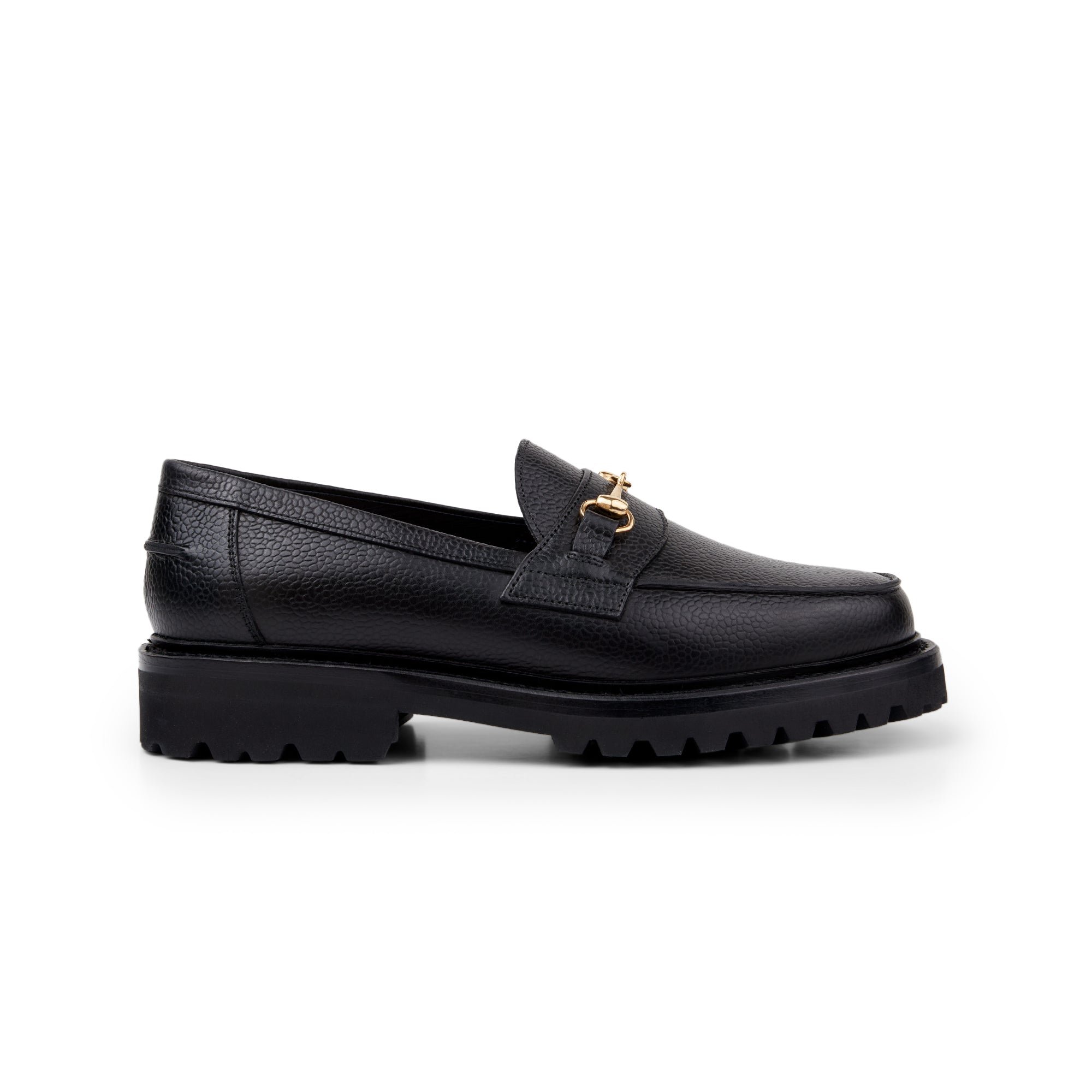 The Mason Horse Bit Loafer, Onyx, Lug Sole