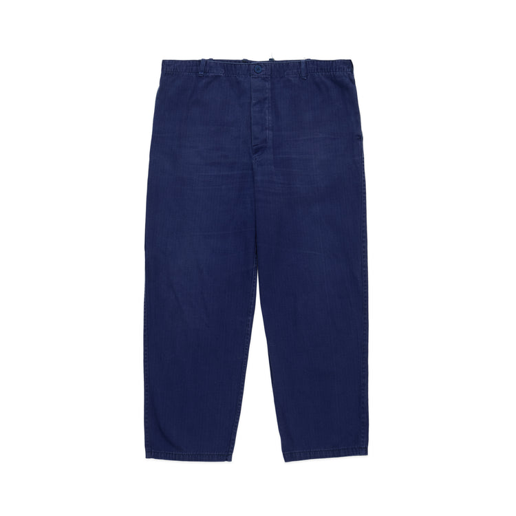 Indigo Herringbone French Work Pant
