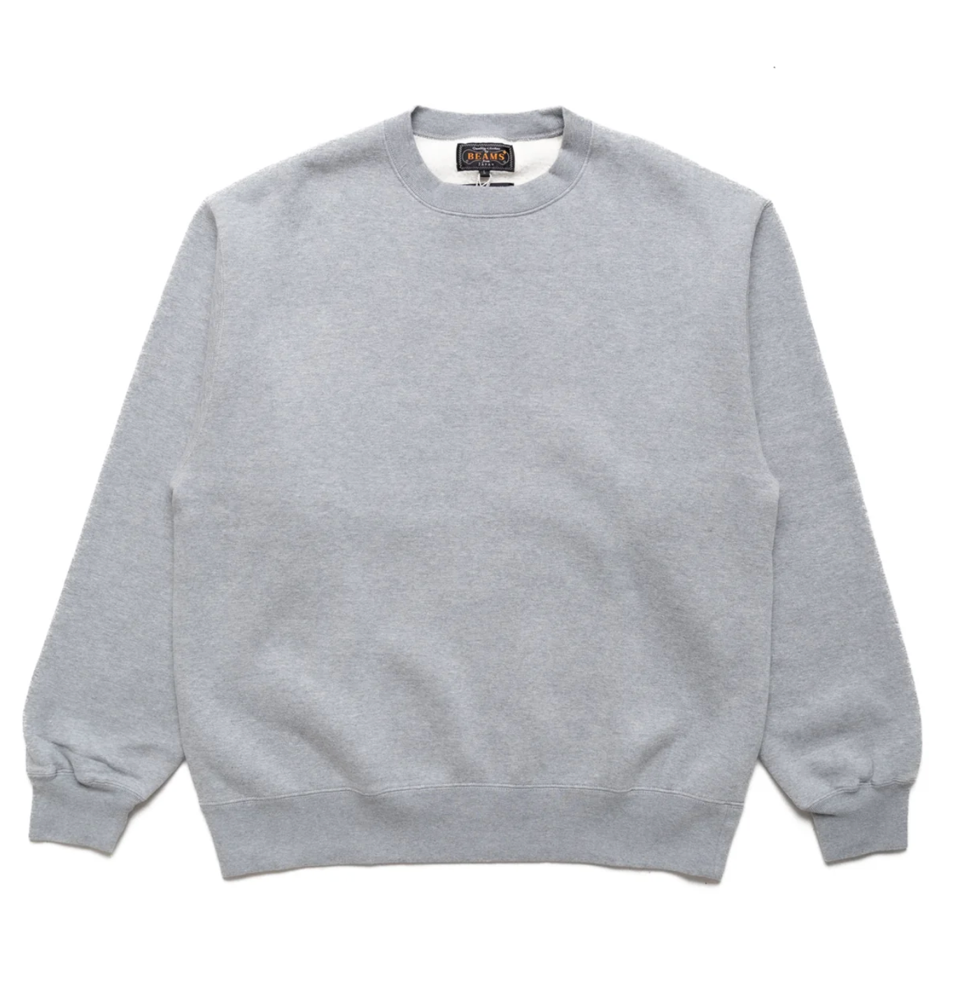 Beams Plus Raised Back Crewneck Sweatshirt, Grey