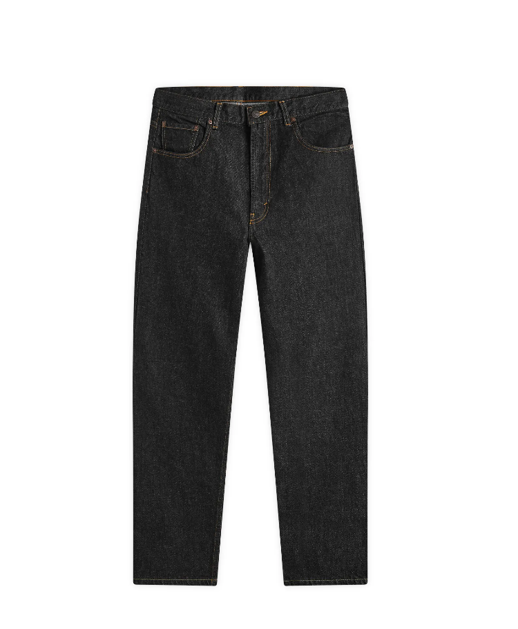 Beams Plus 5 Pocket Wide Denim, Black