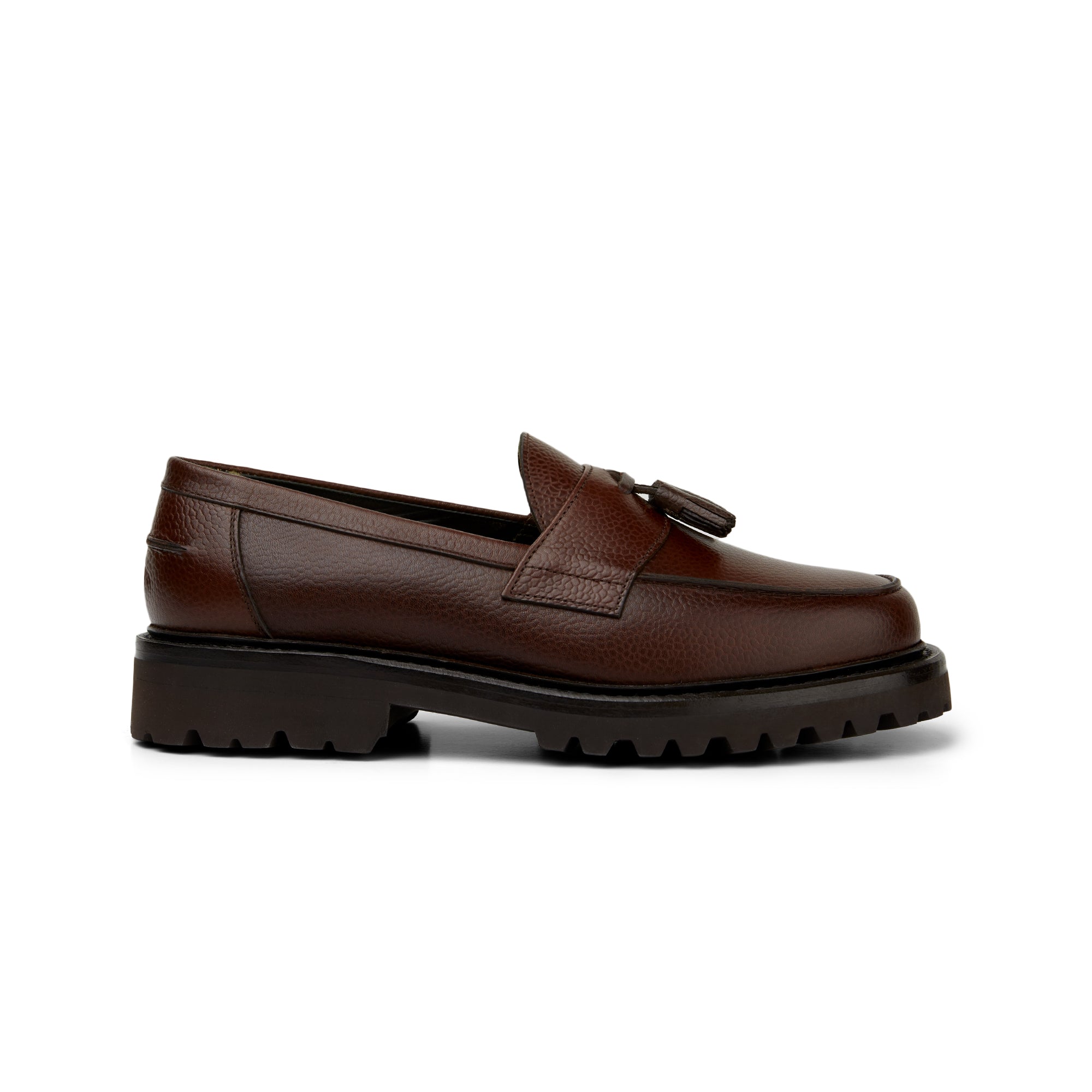 The Clásico Tassel Loafer, Chocolate, Lug Sole