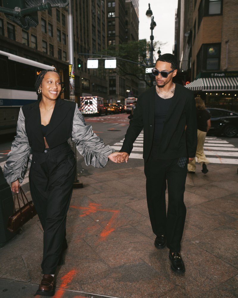 @styleswithace wearing The Mason Horse Bit Loafer, Onyx, Lug Sole