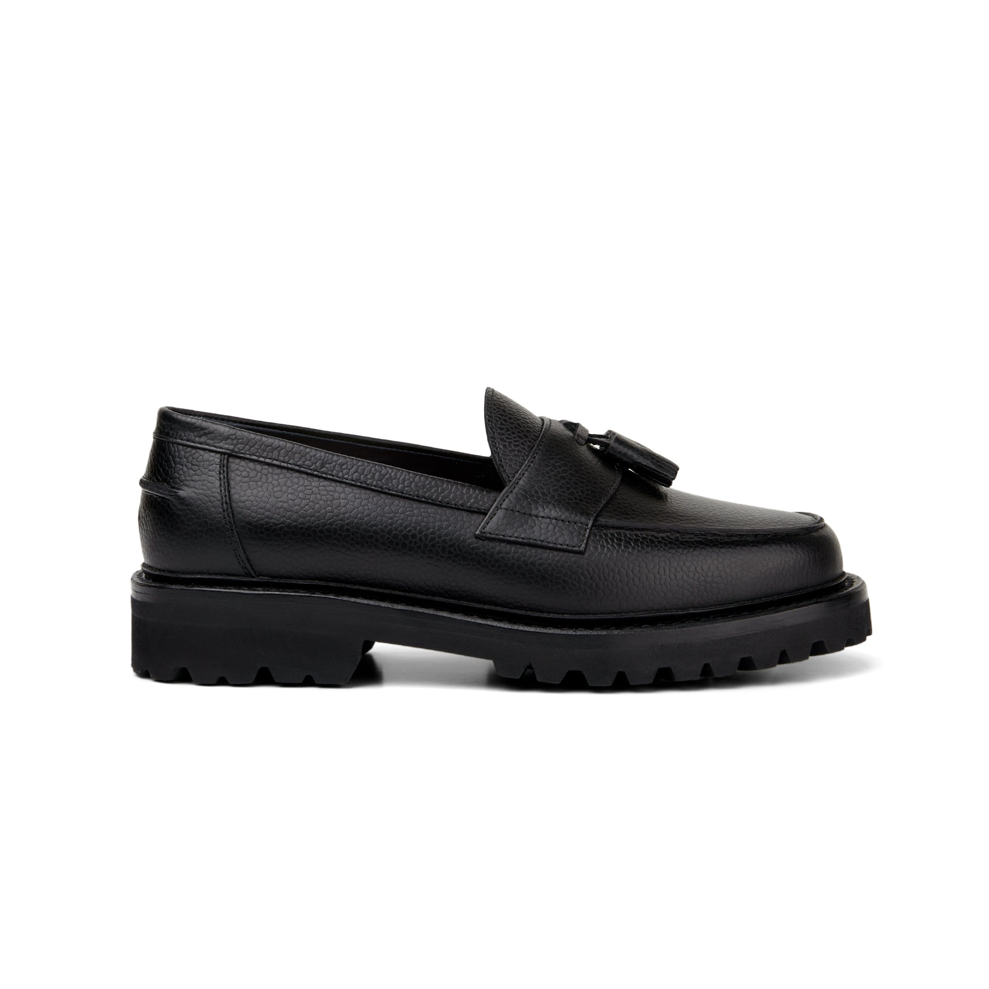 The Clásico Tassel Loafer, Onyx, Vibram 1757 Lug Sole