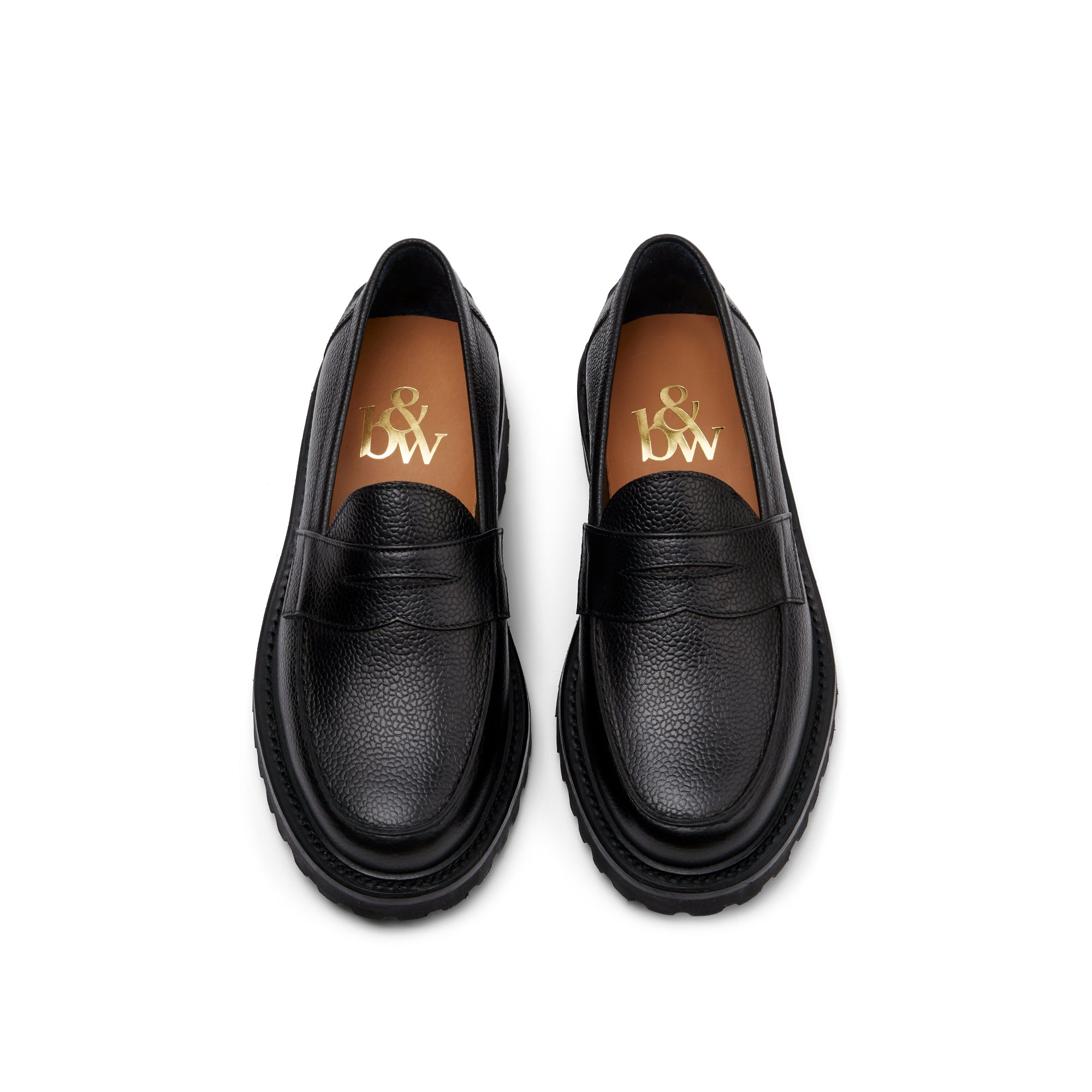 The Ellis Penny Loafer, Onyx, Vibram 1757 Lug Sole