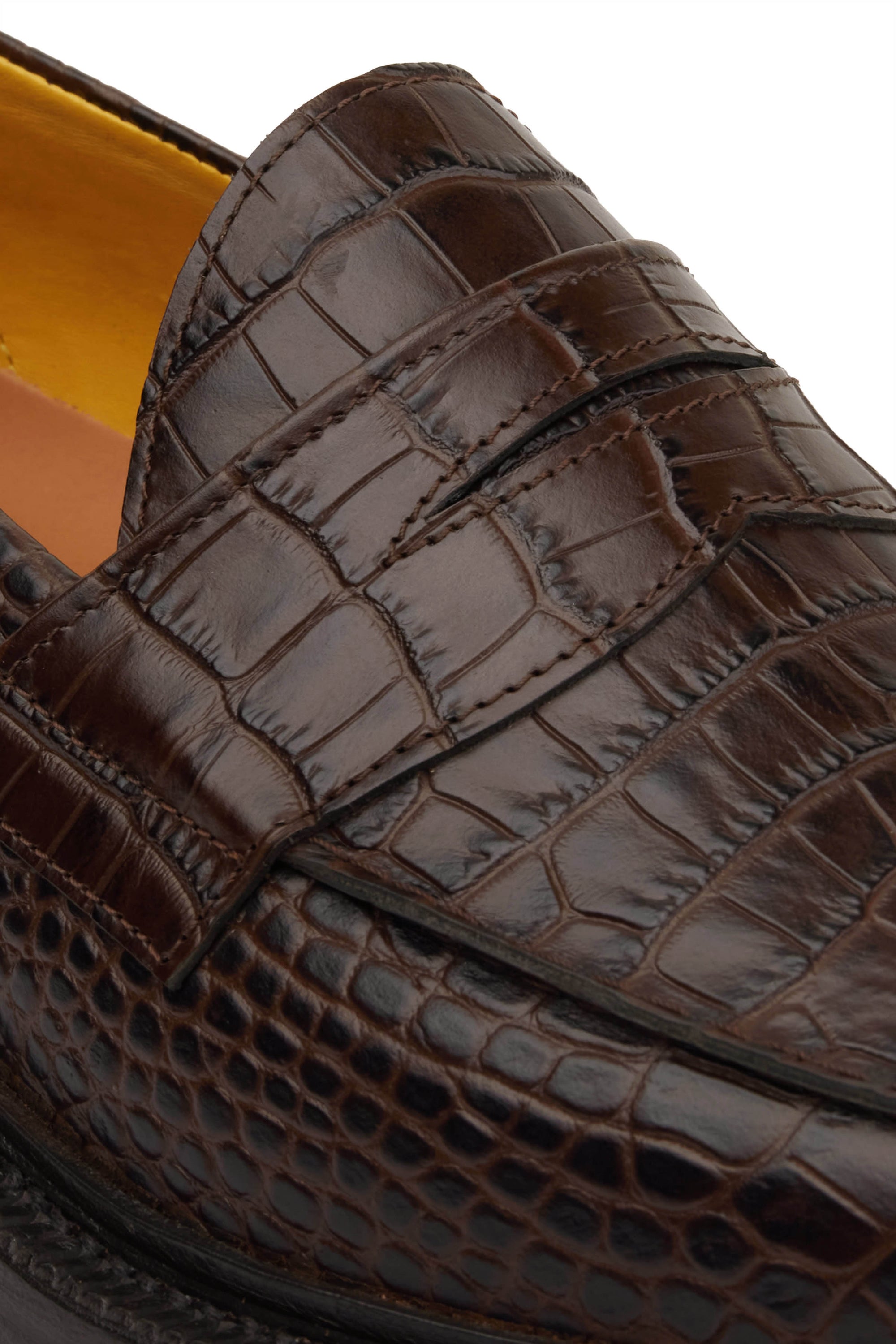 The Ellis Penny Loafer, Walnut Croc