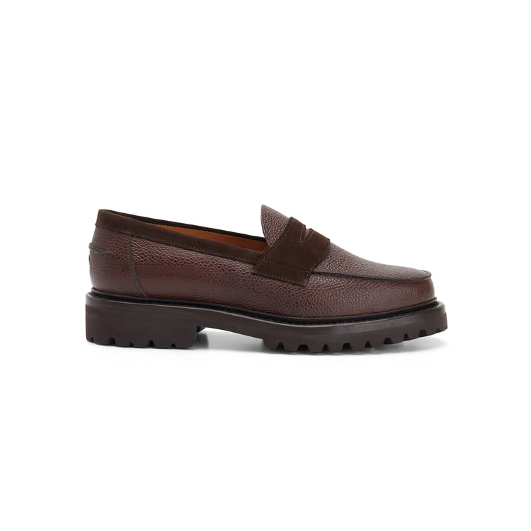 The Ellis Penny Loafer, Chocolate Flip, Vibram 1757 Lug Sole