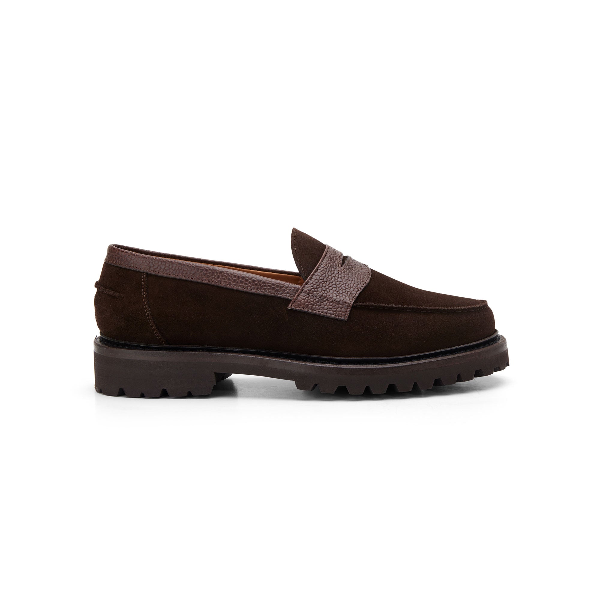 The Ellis Penny Loafer, Chocolate Flip, Vibram 1757 Lug Sole