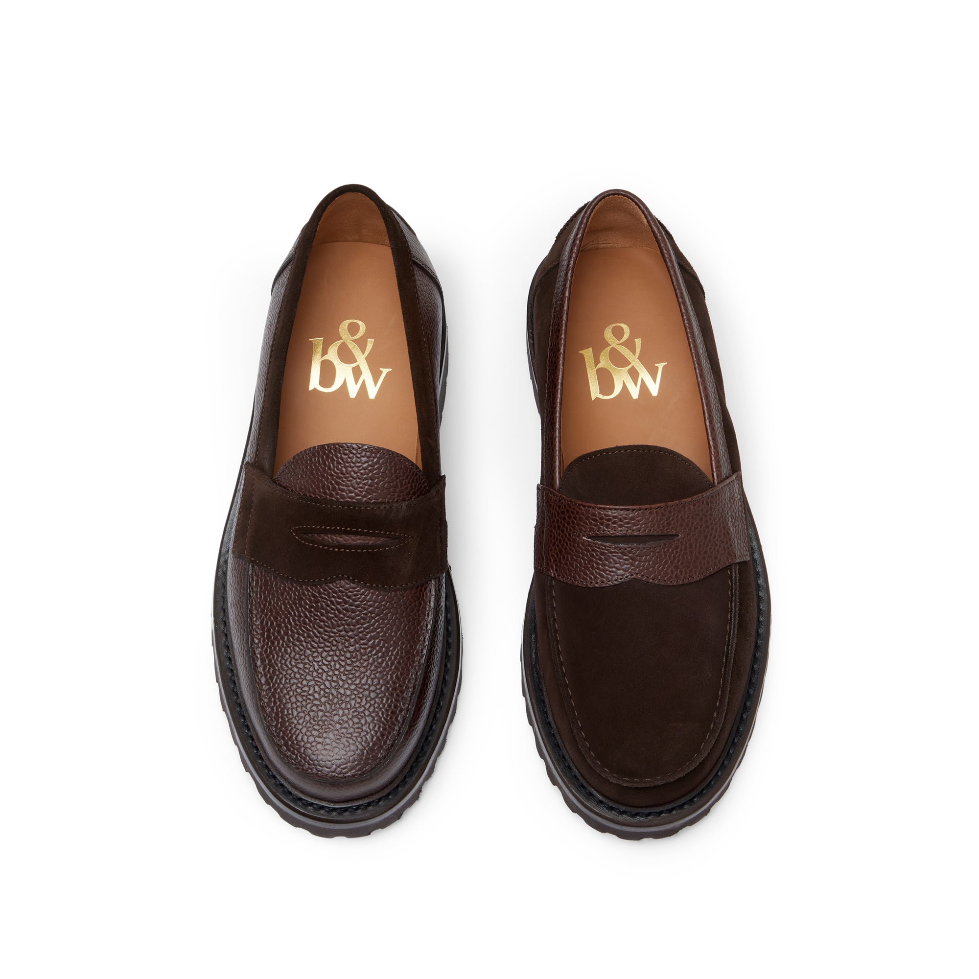 The Ellis Penny Loafer, Chocolate Flip, Vibram 1757 Lug Sole