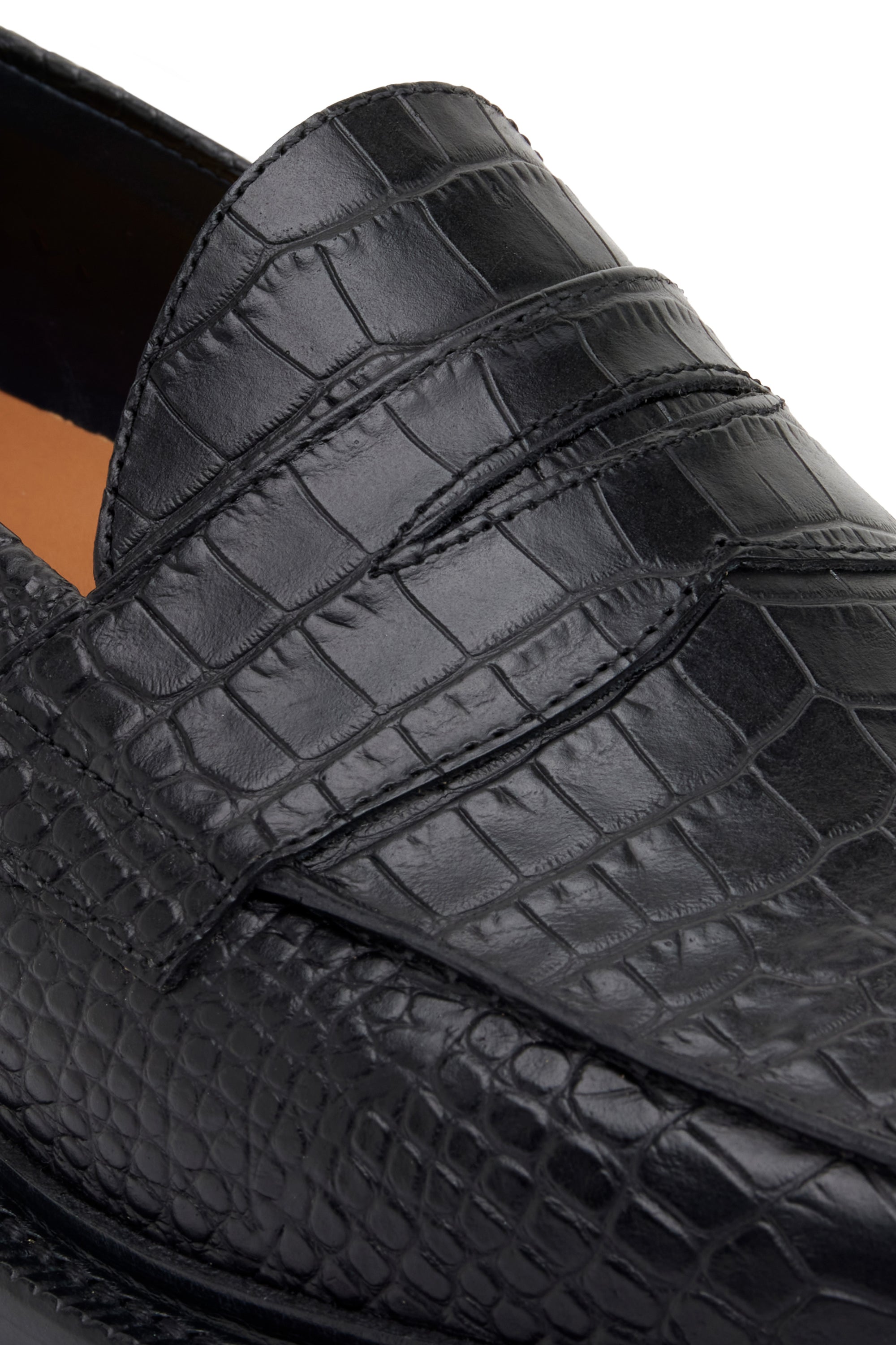 The Ellis Penny Loafer, Onyx Croc