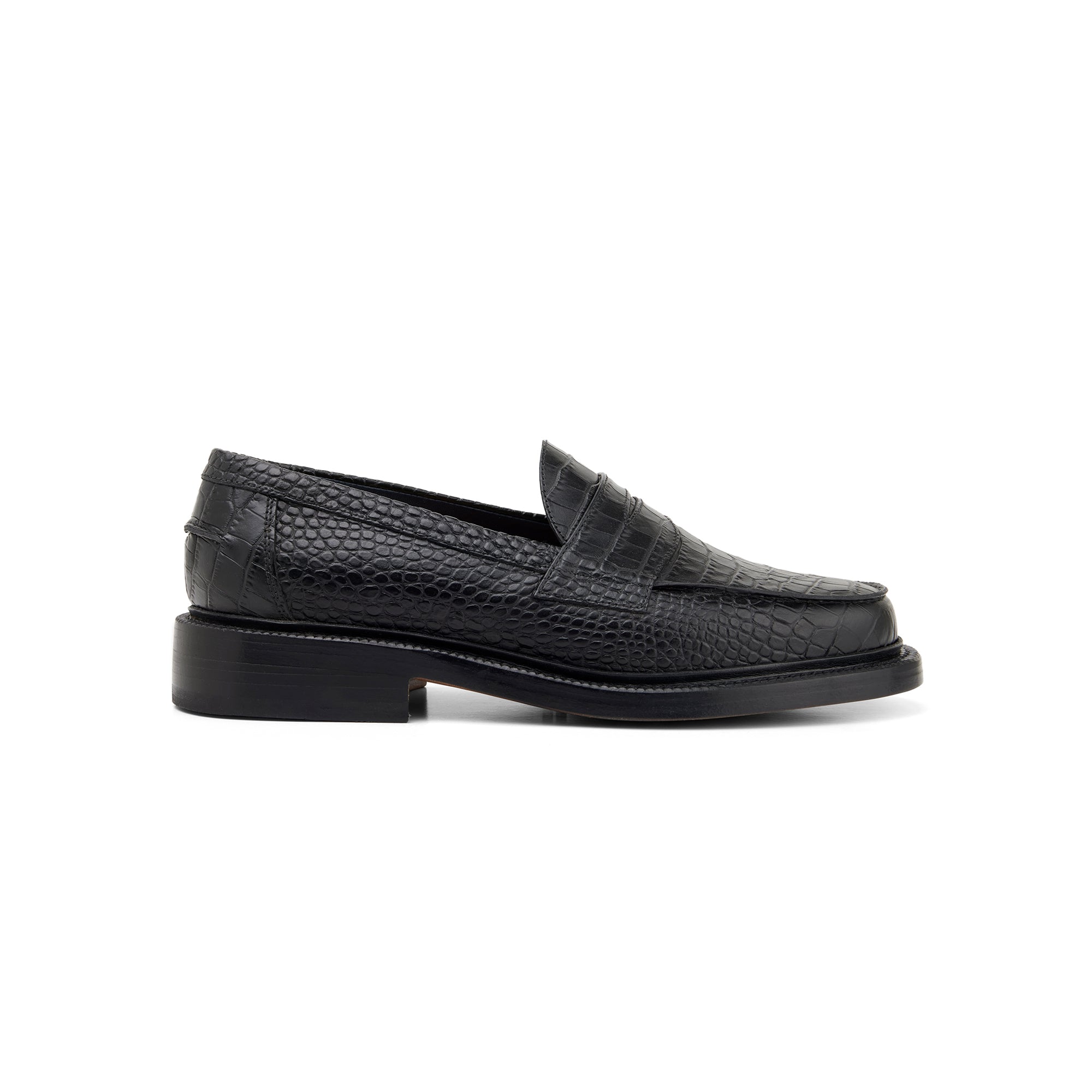 The Ellis Penny Loafer, Onyx Croc