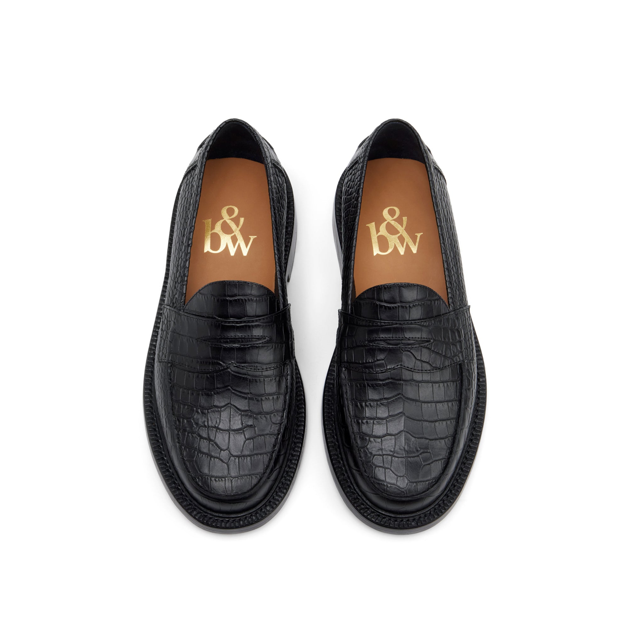 The Ellis Penny Loafer, Onyx Croc