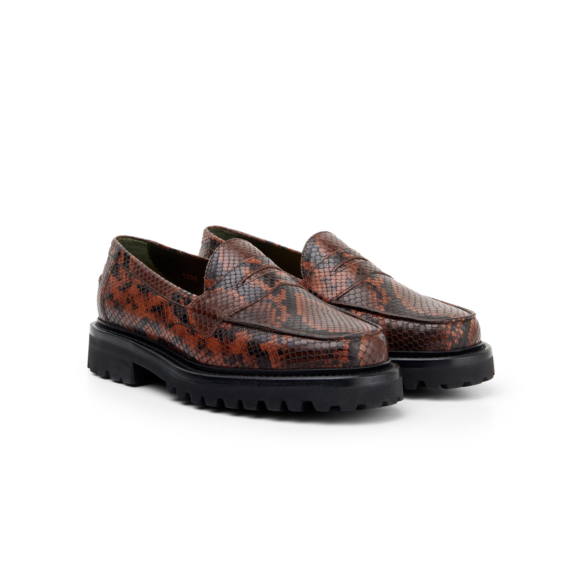 The Ellis Penny Loafer, Garden Snake, Vibram 1757 Lug Sole – Blackstock ...