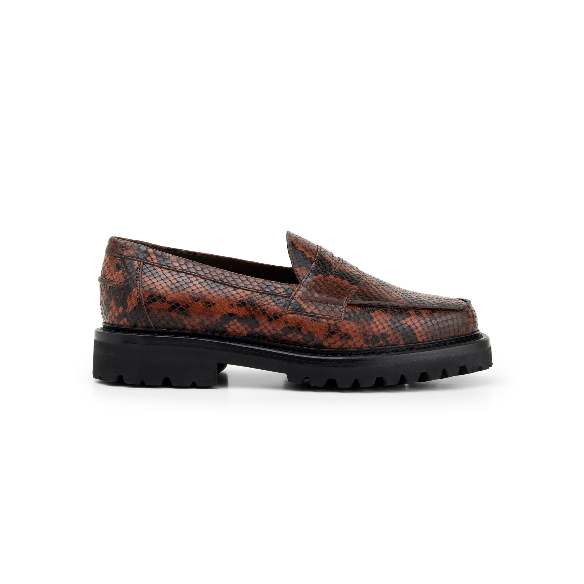 The Ellis Penny Loafer, Garden Snake, Vibram 1757 Lug Sole