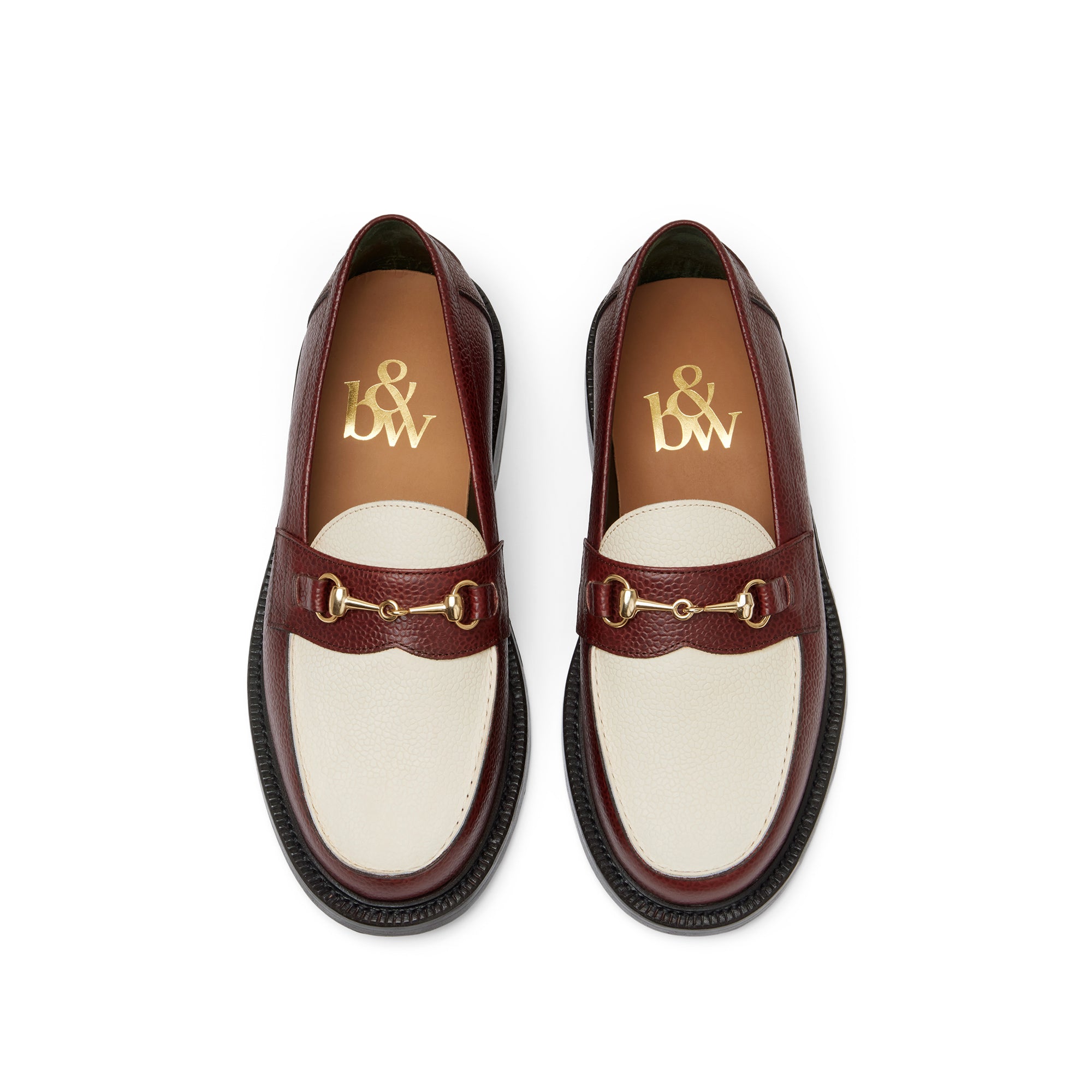 The Mason Horse Bit Loafer, Bordeaux/Cream