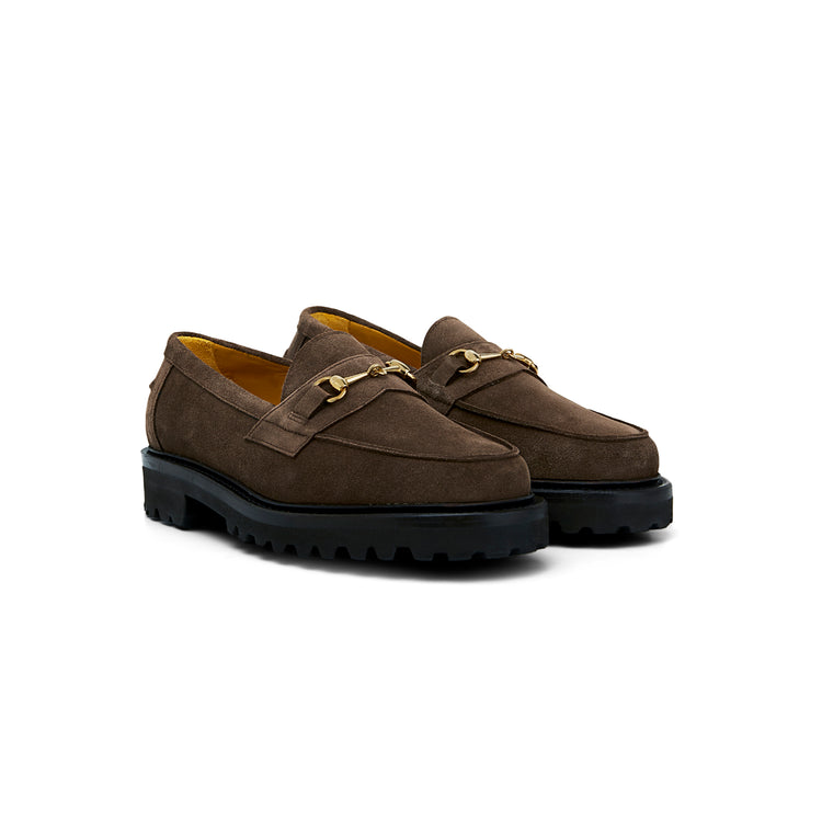 The Mason Horse Bit Loafer, Taupe, Vibram 1757 Lug Sole